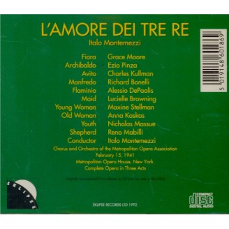 MONTEMEZZI - Montemezzi - L'amore dei tre re (L'amour des trois rois) Live MET 15 - 2 - 1941..